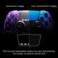 Replacement Left Right Front Housing Shell with Touchpad Compatible with PS5 Edge Controller - Chameleon Purple Blue eXtremeRate