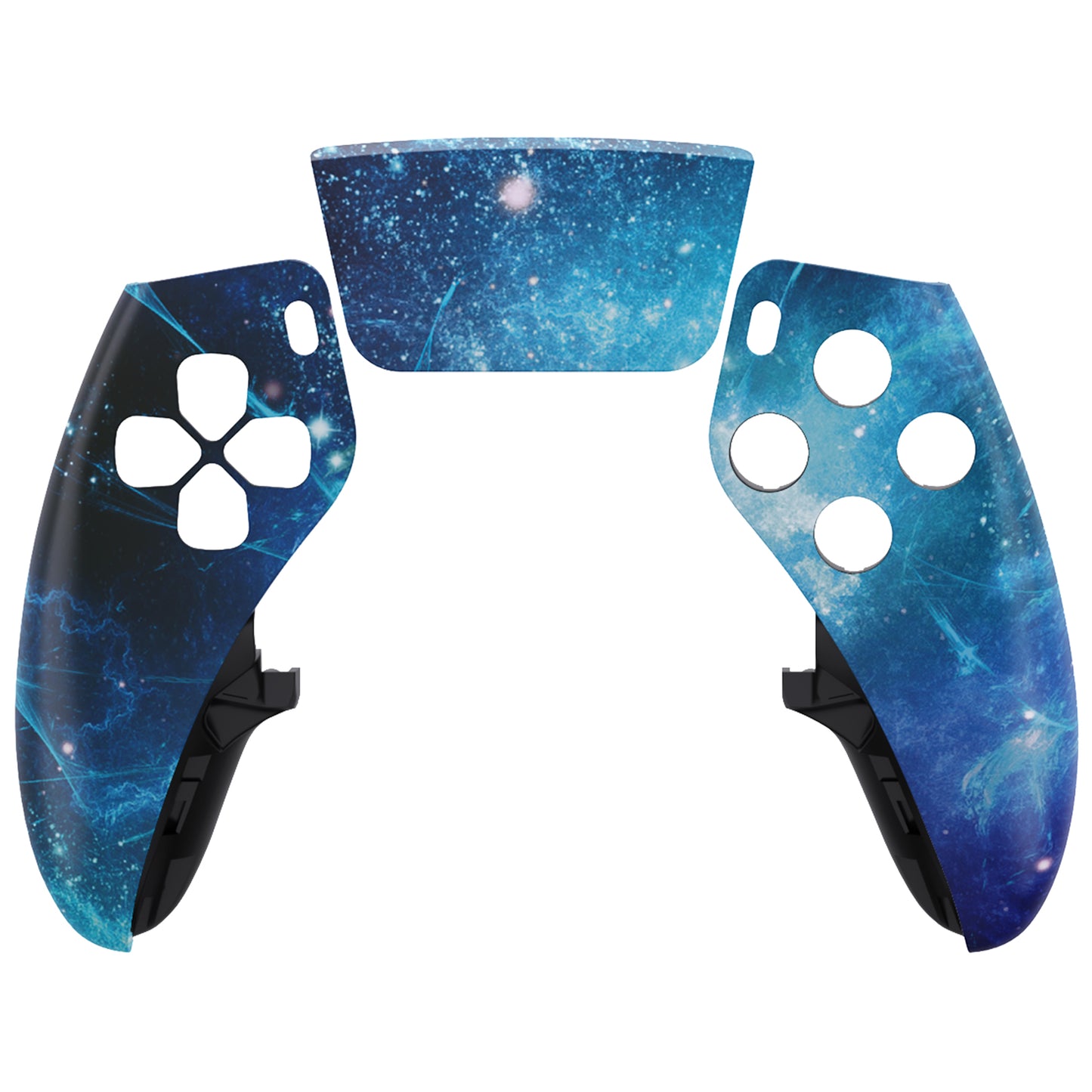 Replacement Left Right Front Housing Shell with Touchpad Compatible with PS5 Edge Controller - Blue Nebula eXtremeRate