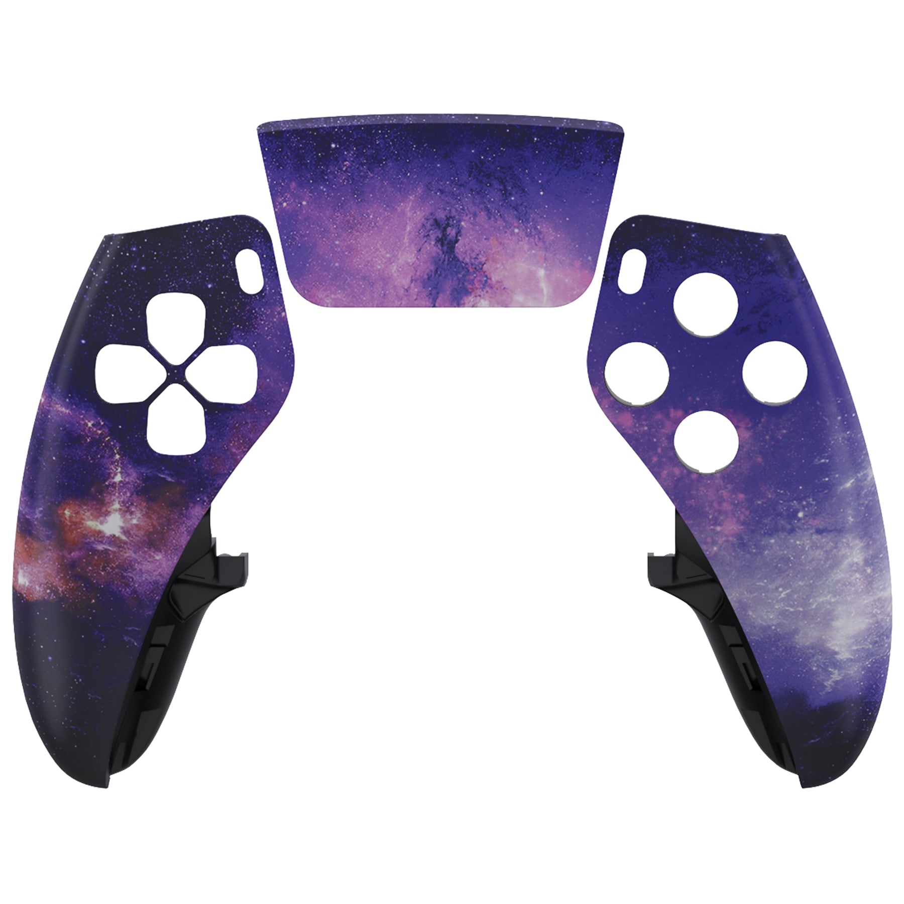 eXtremeRate Replacement Left Right Front Housing Shell with Touchpad  Compatible with PS5 Edge Controller - Nebula Galaxy