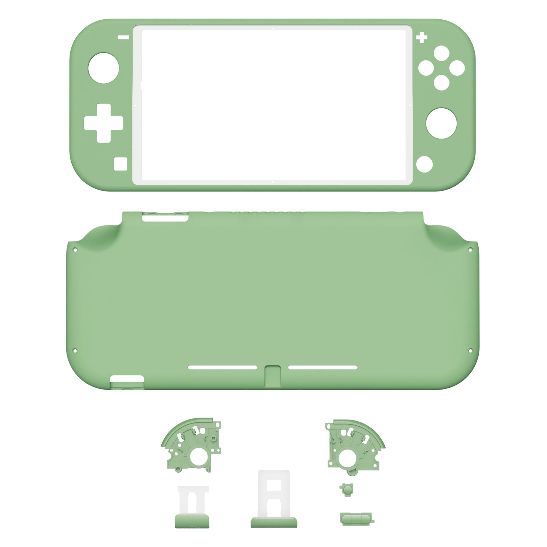 eXtremeRate Matcha Green DIY Replacement Shell for Nintendo Switch Lite, NSL Handheld Controller Housing w/Screen Protector, Custom Case Cover for