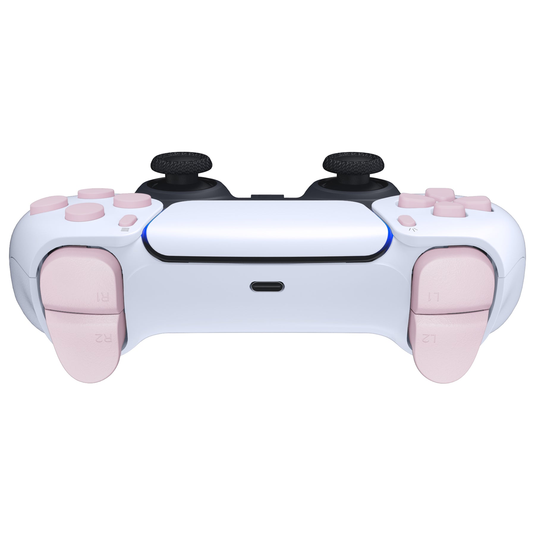 eXtremeRate Replacement Full Set Buttons Compatible with PS5 Controller  BDM-030/040 - Cherry Blossoms Pink