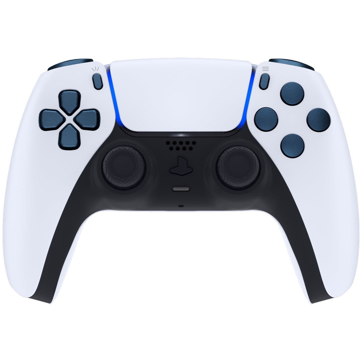 eXtremeRate Replacement Full Set Buttons Compatible with PS5 Controller BDM-030/040 - Metallic Regal Blue eXtremeRate