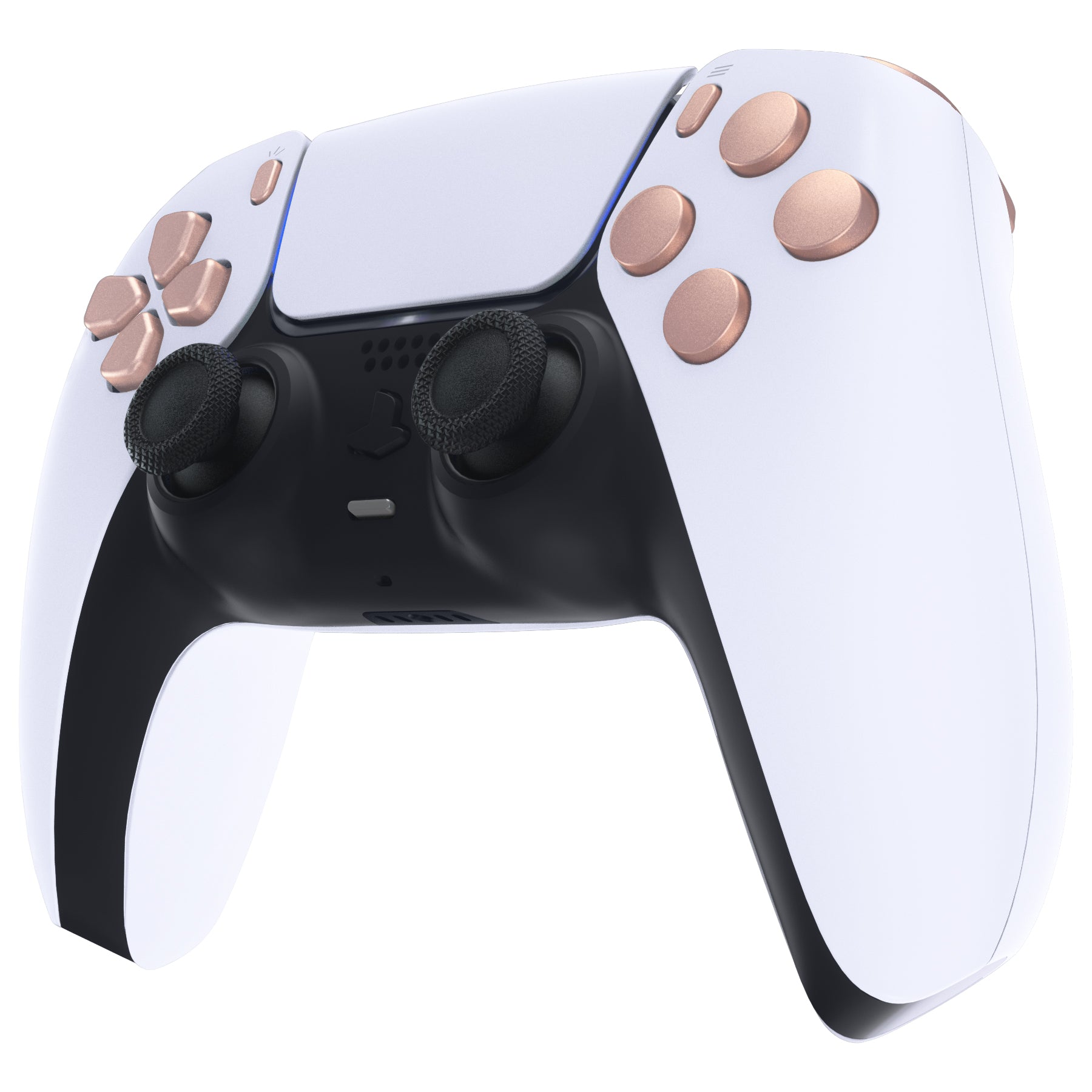 eXtremeRate Replacement Full Set Buttons Compatible with PS5 Controller BDM-030/040 - Metallic Rose Gold eXtremeRate
