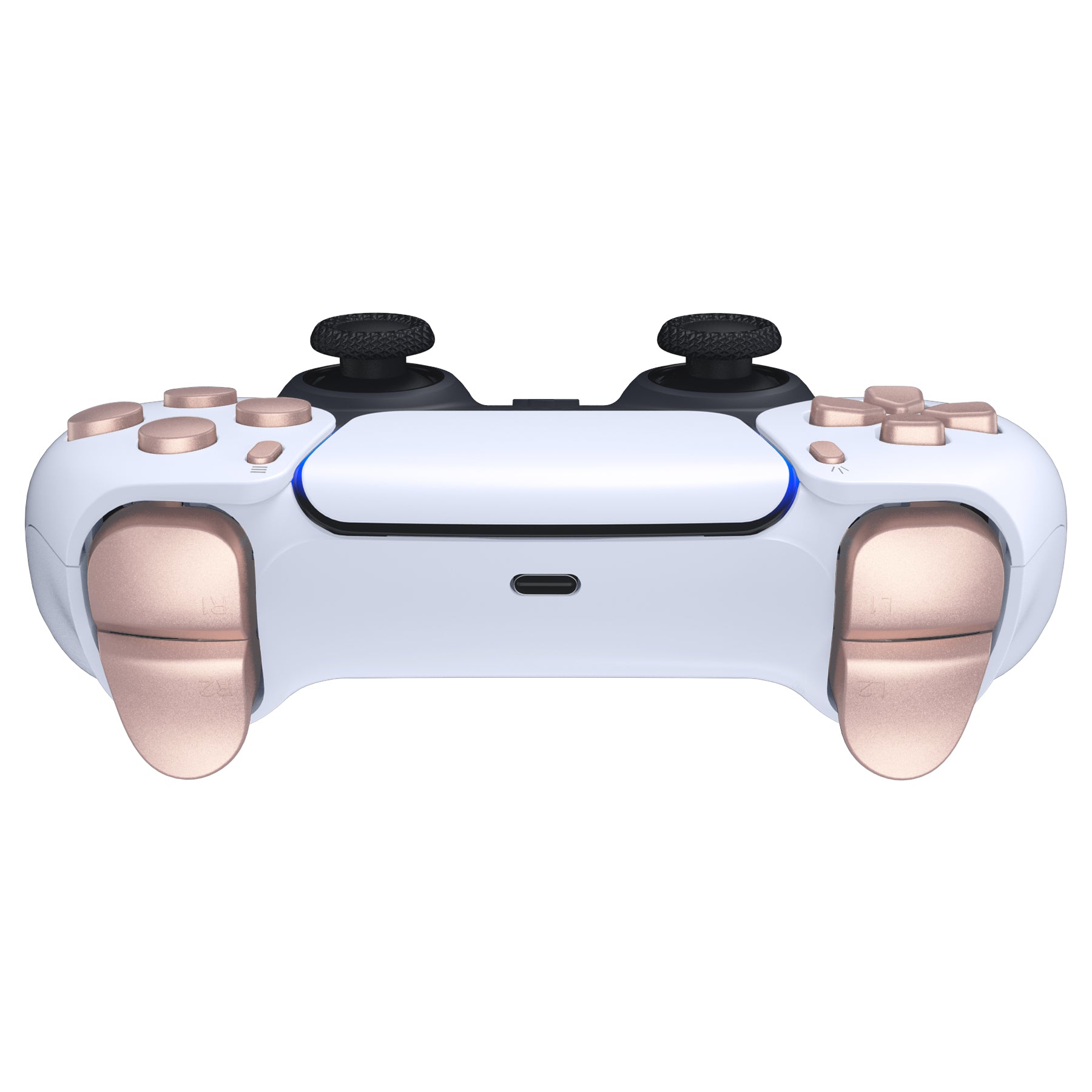 eXtremeRate Replacement Full Set Buttons Compatible with PS5 Controller BDM-030/040 - Metallic Rose Gold eXtremeRate