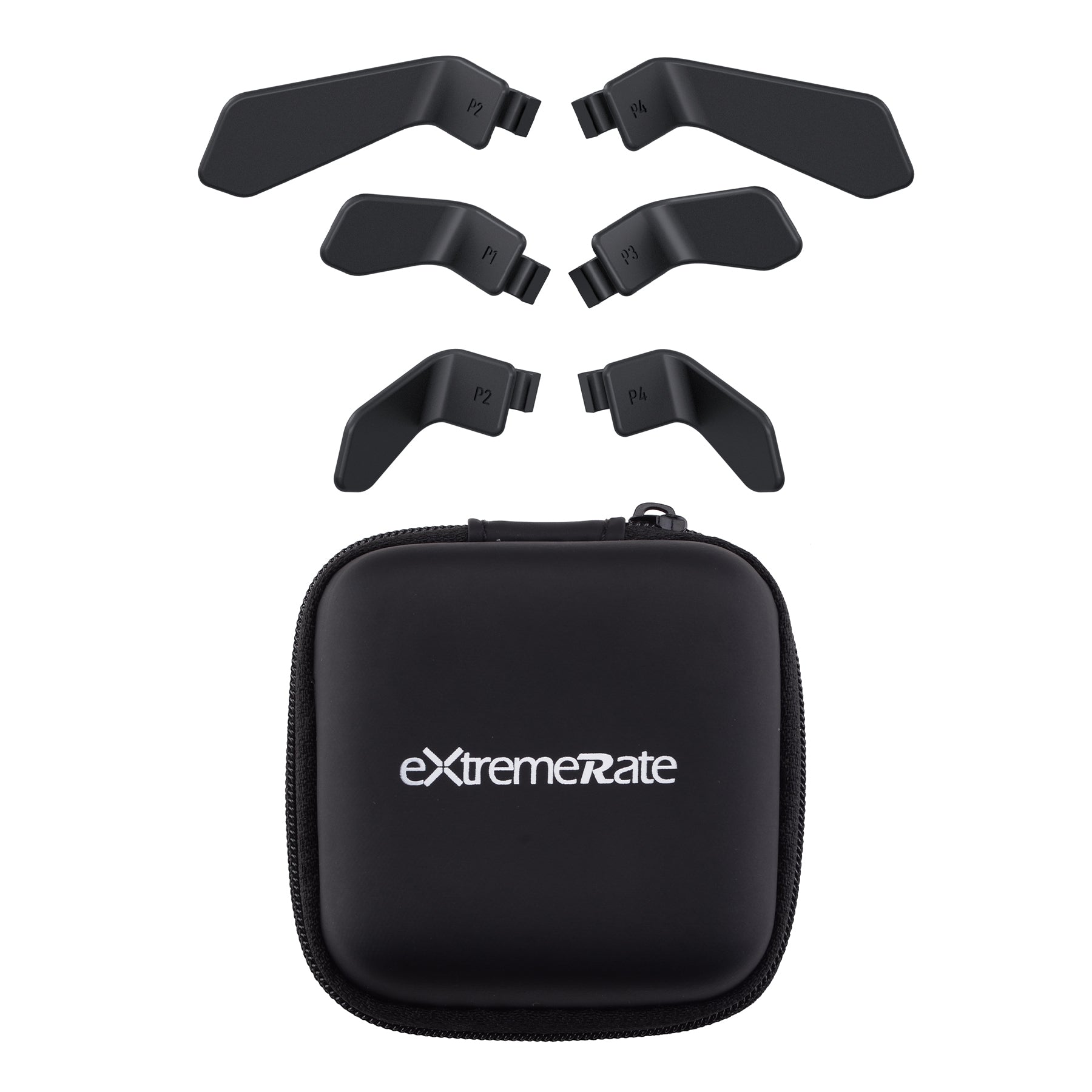 eXtremeRate Retail Metalic Black 6in1 Replacement Interchangeable Swift Back Paddles for Xbox One Elite & Elite Series 2 Controller