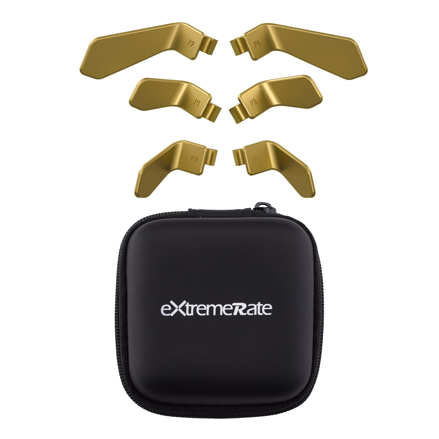 eXtremeRate Retail Metalic Hero Gold 6in1 Replacement Interchangeable Swift Back Paddles for Xbox One Elite & Elite Series 2 Controller