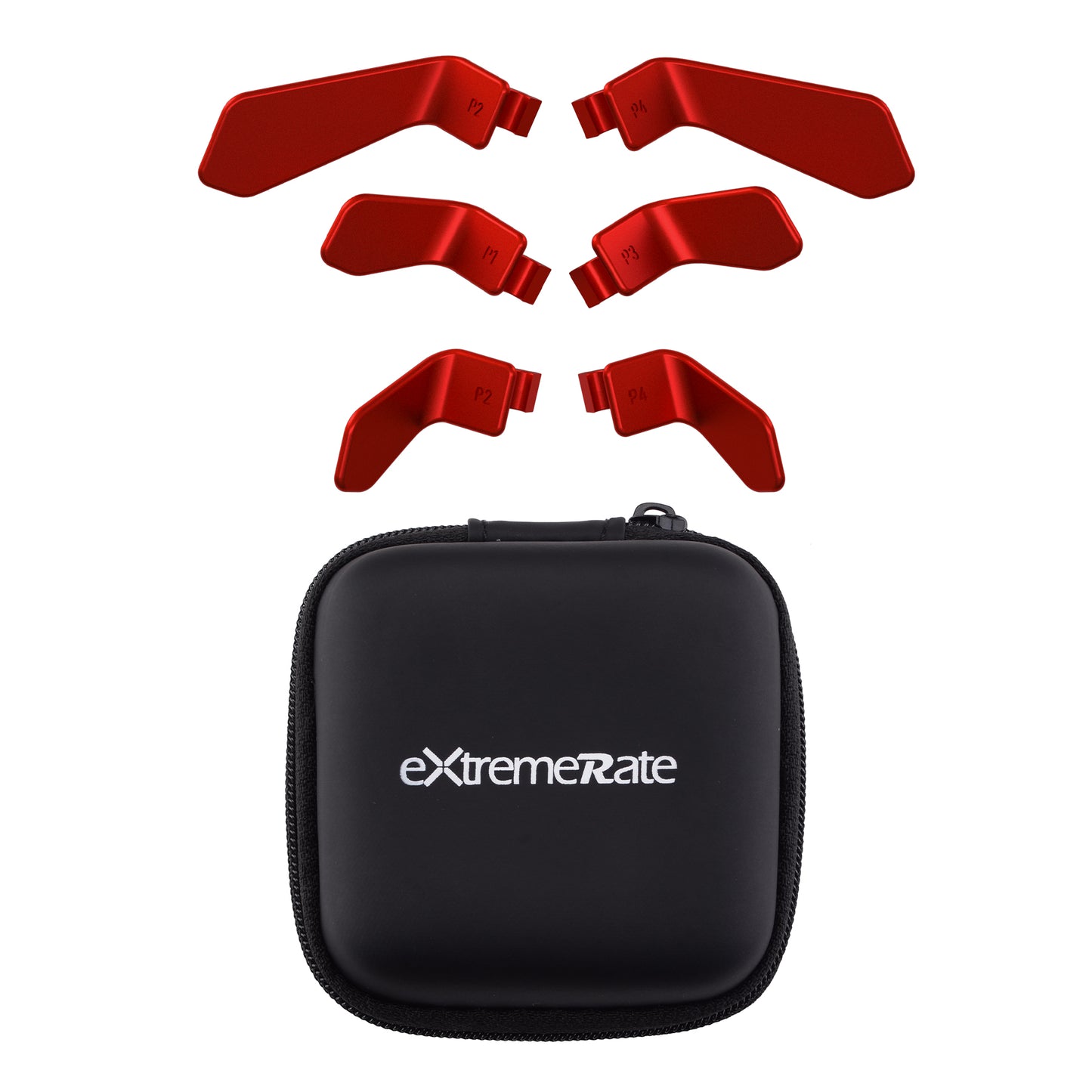eXtremeRate Retail Metalic Scarlet Red 6in1 Replacement Interchangeable Swift Back Paddles for Xbox One Elite & Elite Series 2 Controller