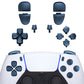 eXtremeRate Retail Replacement D-pad R1 L1 R2 L2 Triggers Share Options Face Buttons, Metallic Regal Blue Full Set Buttons Compatible with ps5 Controller BDM-030 - JPF1042G3