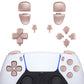 eXtremeRate Retail Replacement D-pad R1 L1 R2 L2 Triggers Share Options Face Buttons, Metallic Rose Gold Full Set Buttons Compatible with ps5 Controller BDM-030 - JPF1040G3