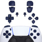 eXtremeRate Retail Replacement D-pad R1 L1 R2 L2 Triggers Share Options Face Buttons, Midnight Blue Full Set Buttons Compatible with ps5 Controller BDM-030 - JPF1014G3