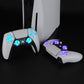 eXtremeRate Retail Multi-Colors Luminated Buttons DTF V3 LED Kit for PS5 Controller BDM-030 - Clear