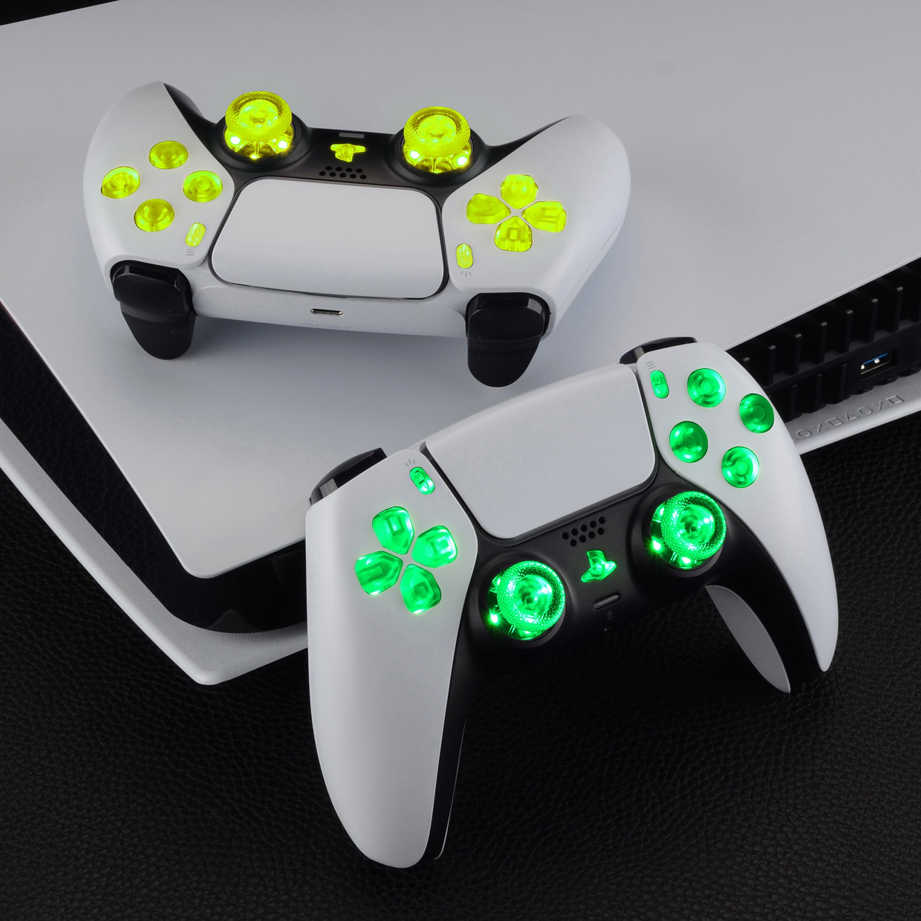 eXtremeRate 7 Colors 9 Modes Luminated Dpad Thumbsticks Share Home Face ...