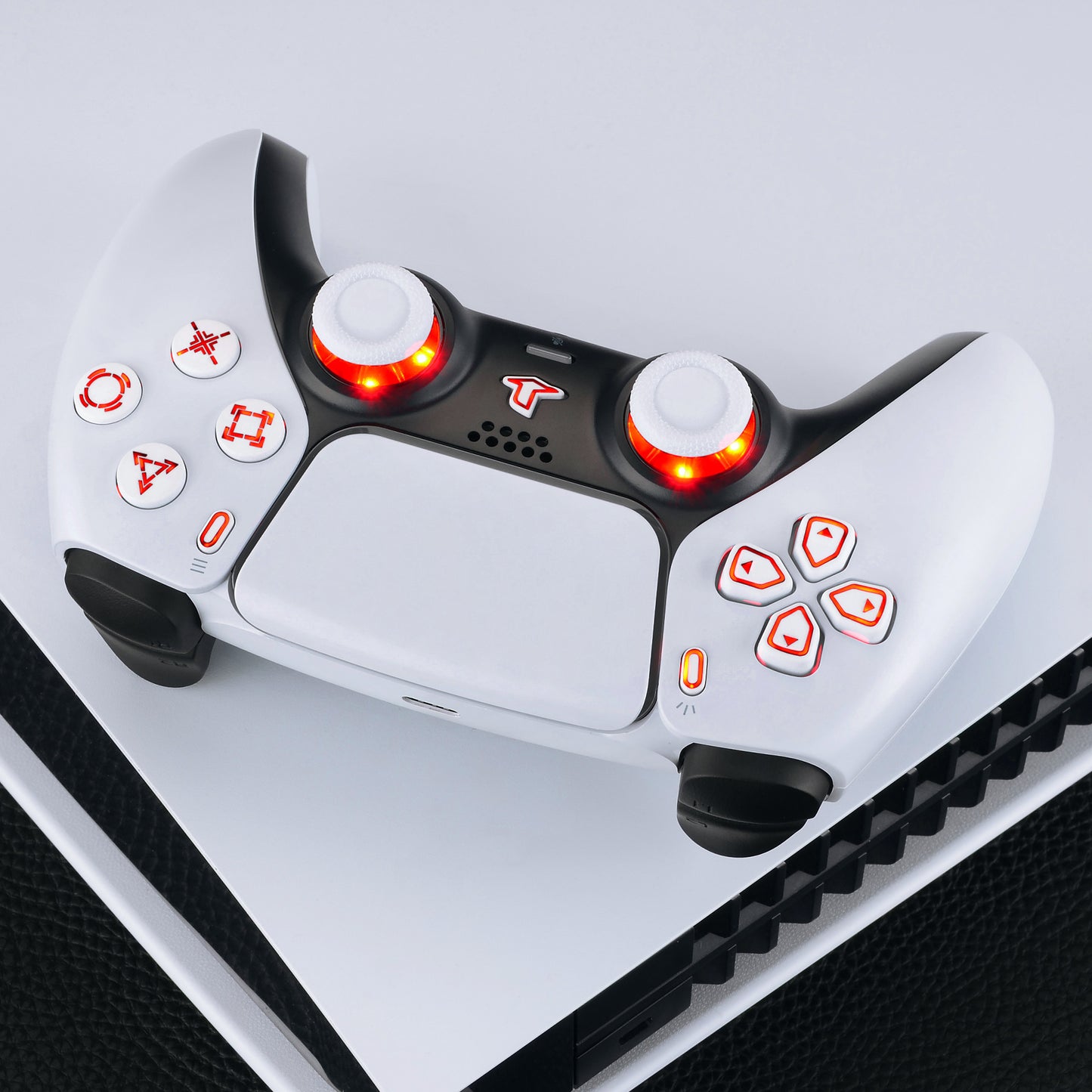 eXtremeRate Retail Multi-Colors Luminated Buttons DTF V3 LED Kit for PS5 Controller BDM-030 - White