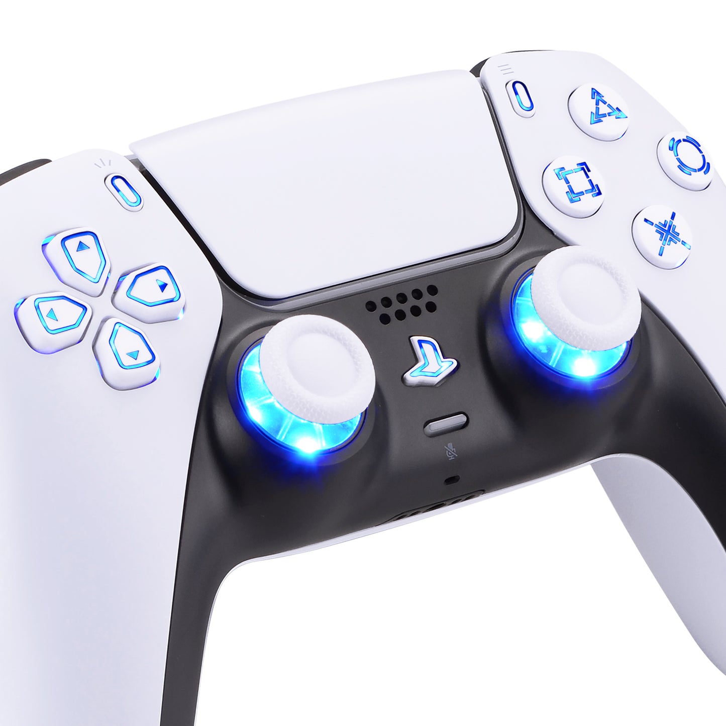 eXtremeRate Retail Multi-Colors Luminated Buttons DTF V3 LED Kit for PS5 Controller BDM-030 - White