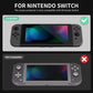 eXtremeRate Retail 2 Pack Black Border Transparent HD Clear Saver Protector Film, Tempered Glass Screen Protector for Nintendo Switch [Anti-Scratch, Anti-Fingerprint, Shatterproof, Bubble-Free] - NSPJ0701