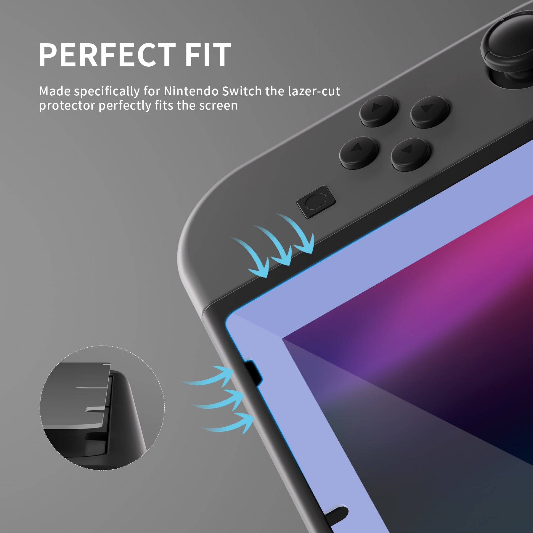 Nintendo switch glass store screen protector