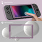 eXtremeRate Retail 2 Pack Antique Dark Grayish Violet Transparent HD Clear Saver Protector Film, Tempered Glass Screen Protector for Nintendo Switch [Anti-Scratch, Anti-Fingerprint, Shatterproof, Bubble-Free] - NSPJ0711