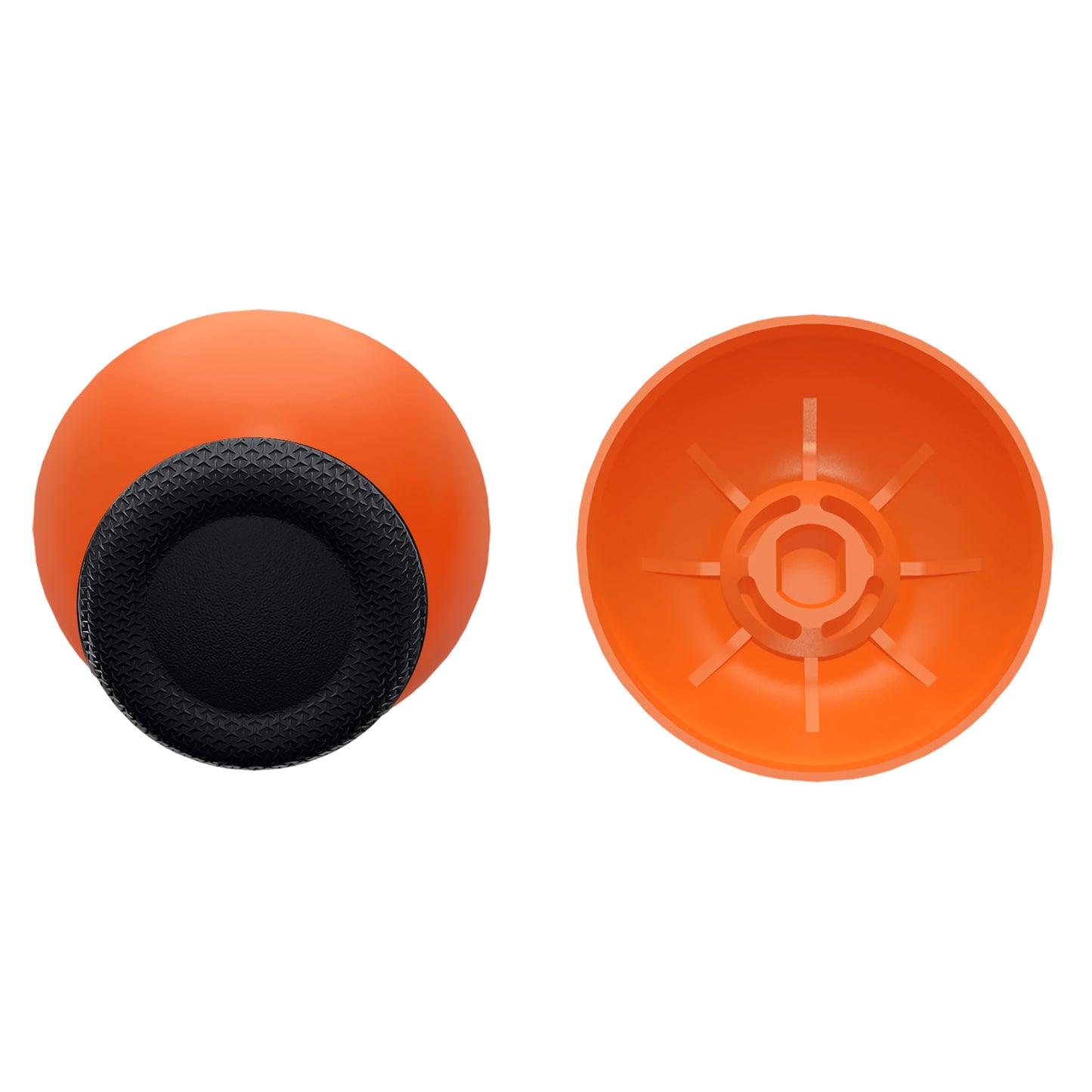 eXtremeRate Retail Orange & Black Dual-Color Replacement Thumbsticks for PS5 Controller, Custom Analog Stick Joystick Compatible with PS5, for PS4 All Model Controller - JPF634