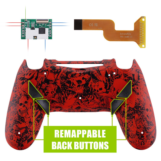 Demons and Monsters Patterned Dawn Remappable Remap Kit with Redesigned Back Shell & 4 Back Buttons for ps4 Controller JDM 040/050/055 - P4RM002 eXtremeRate