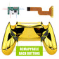 Chrome Gold Dawn Remappable Remap Kit for ps4 Controller with Kit & Redesigned Back Shell & 4 Back Buttons - Compatible with JDM-040/050/055 - P4RM016 eXtremeRate