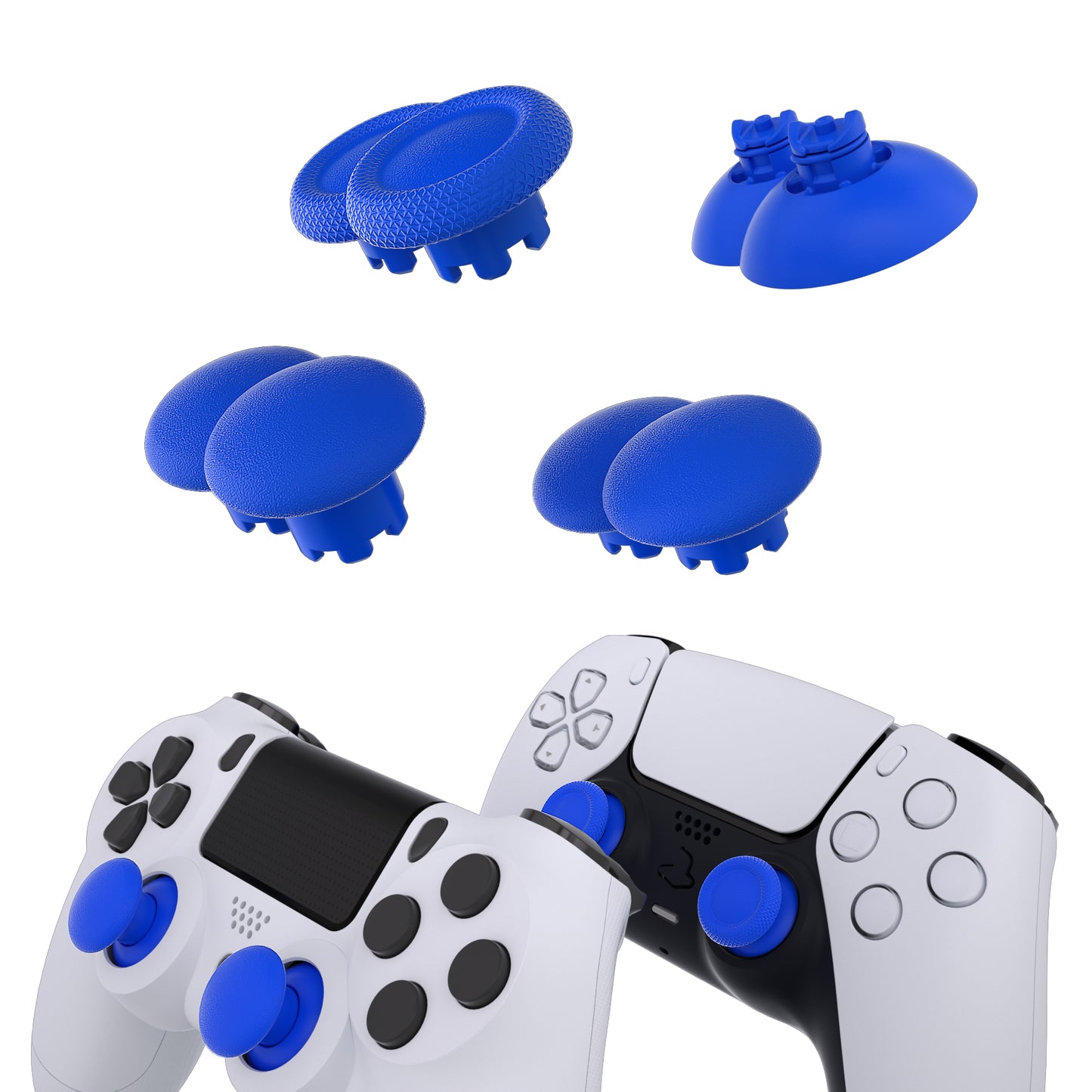 eXtremeRate EDGE Sticks Replacement Interchangeable Thumbsticks for PS5 & PS4 All Model Controllers - Blue