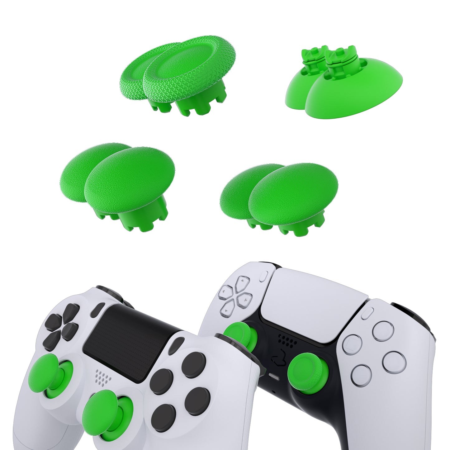 eXtremeRate EDGE Sticks Replacement Interchangeable Thumbsticks for PS5 & PS4 All Model Controllers - Green