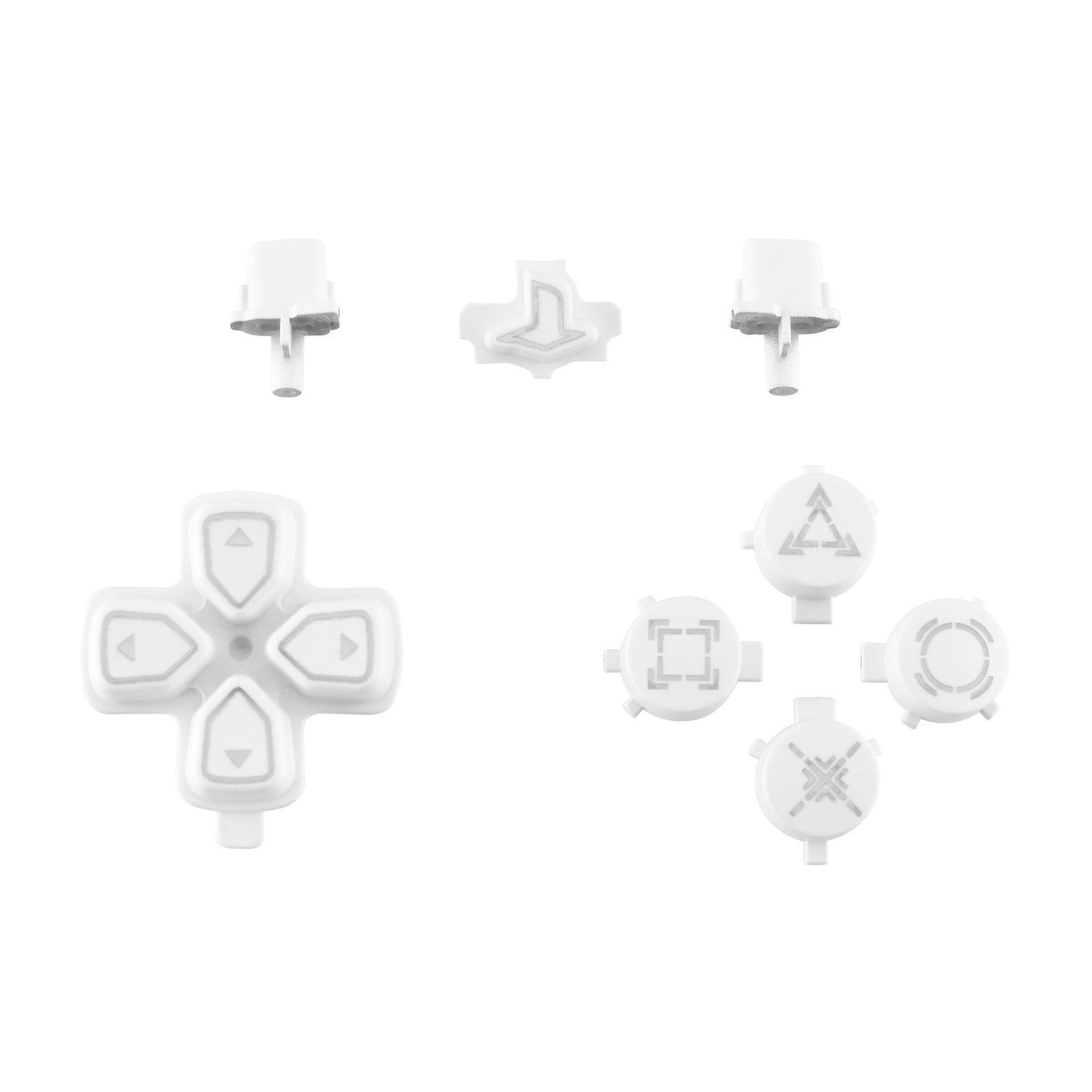 eXtremeRate Replacement Face Buttons with Classical Symbols for PS5 Controller, Compatible with eXtremeRate DTF LED Kit - White eXtremeRate