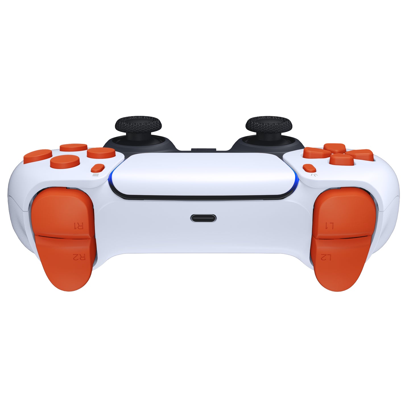 eXtremeRate Replacement Full Set Buttons Compatible with PS5 Controller BDM-030/040 - Orange eXtremeRate
