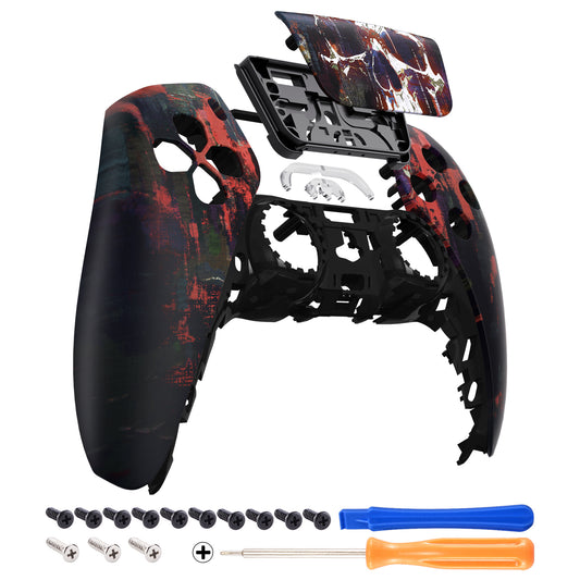 Replacement Front Housing Shell Compatible with PS5 Controller BDM-010 BDM-020 BDM-030 - Phantom Skull eXtremeRate