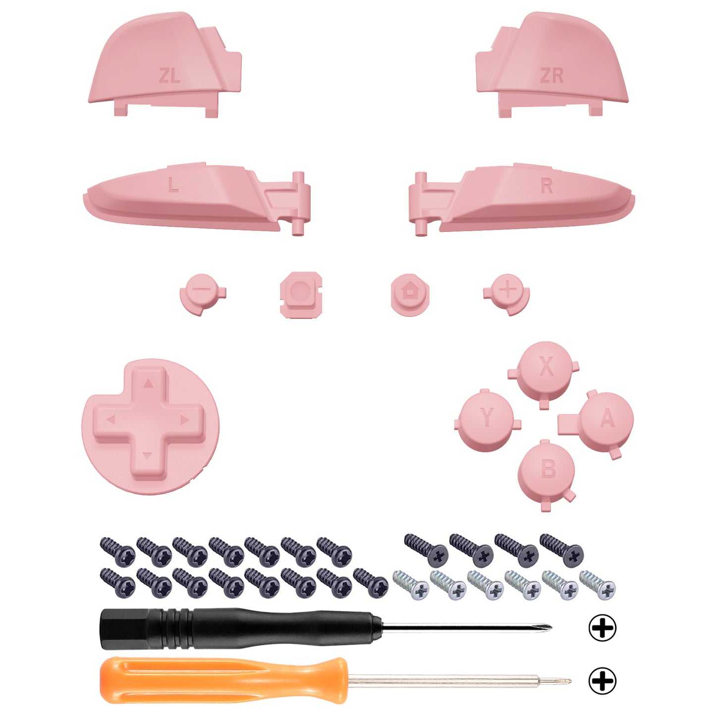 Replacement Full Set Buttons for Nintendo Switch Pro - Puffy Pink eXtremeRate