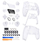 eXtremeRate Replacement Full Set Shells with Buttons Compatible with PS5 Controller BDM-030/040 - Clear eXtremeRate