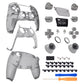 eXtremeRate Replacement Full Set Shells with Buttons Compatible with PS5 Controller BDM-010/020 - Clear Black eXtremeRate
