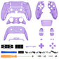 eXtremeRate Replacement Full Set Shells with Buttons Compatible with PS5 Edge Controller - Clear Atomic Purple