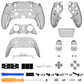 eXtremeRate Replacement Full Set Shells with Buttons Compatible with PS5 Edge Controller - Clear Black