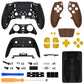 eXtremeRate Replacement Full Set Shells with Buttons Compatible with PS5 Edge Controller - Wood Grain