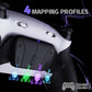 eXtremeRate RISE4 Plus MAX Back Paddles Kit with Clicky Trigger Stops & Rubberized Grip for PS5 Controller BDM-010/020 - Rubberized White Black - Black