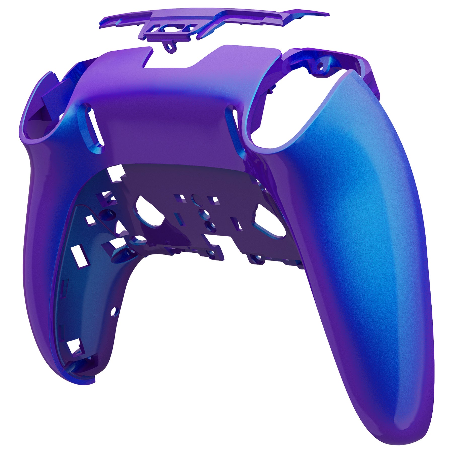 Replacement Back Housing Bottom Shell Compatible with PS5 Edge Controller - Chameleon Purple Blue eXtremeRate