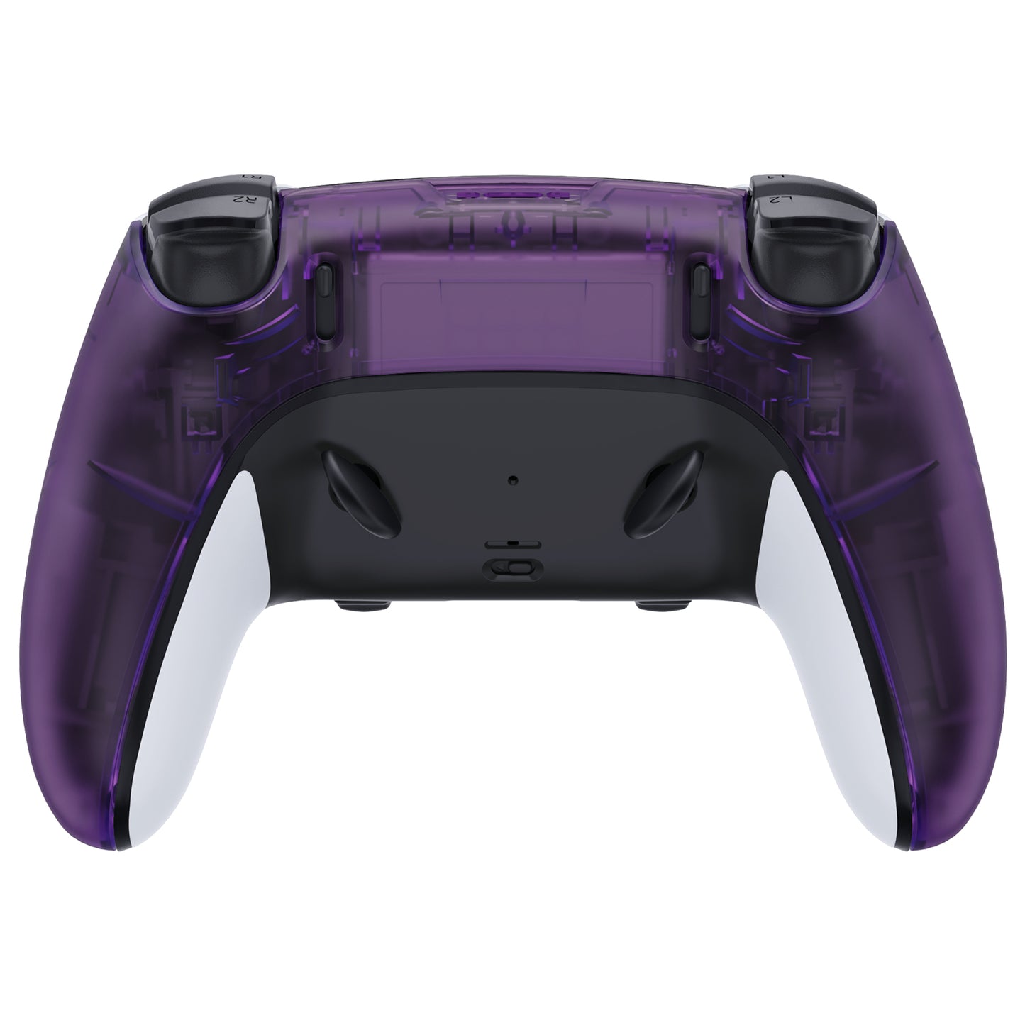 Replacement Back Housing Bottom Shell Compatible with PS5 Edge Controller - Clear Atomic Purple eXtremeRate