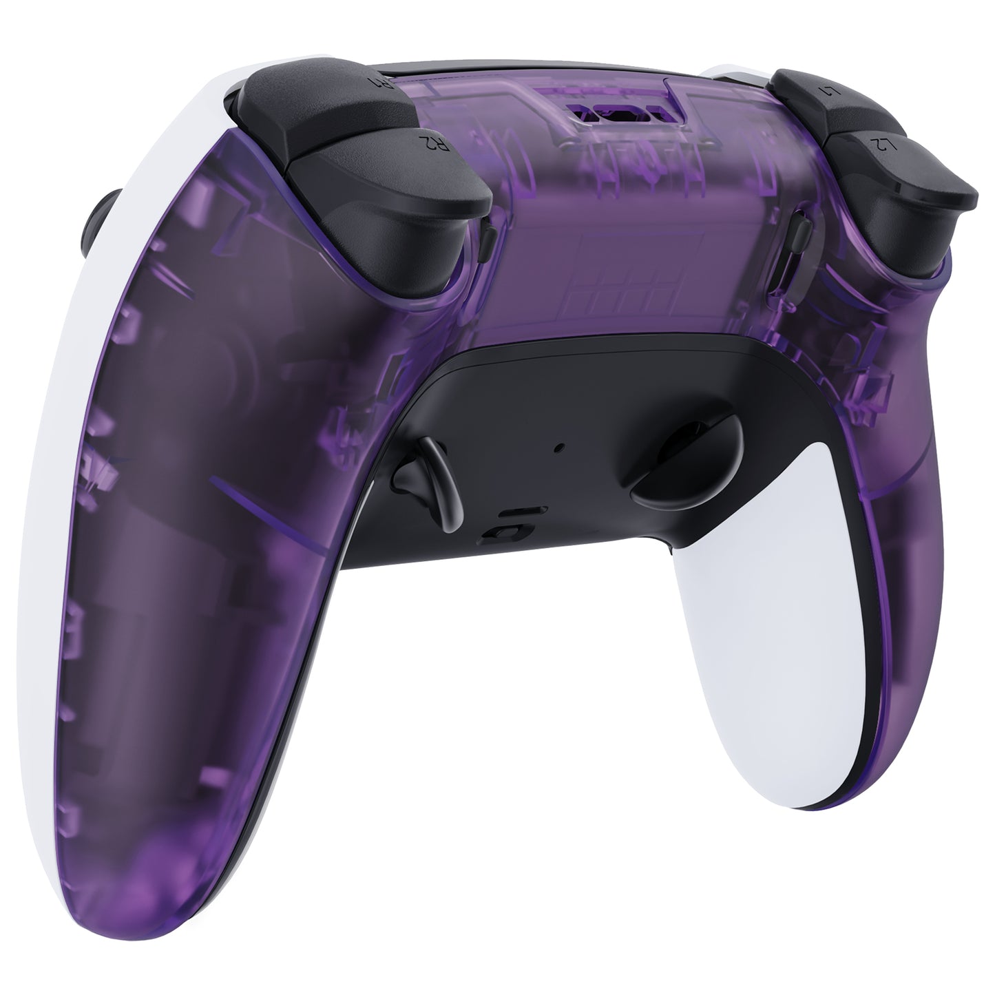 Replacement Back Housing Bottom Shell Compatible with PS5 Edge Controller - Clear Atomic Purple eXtremeRate