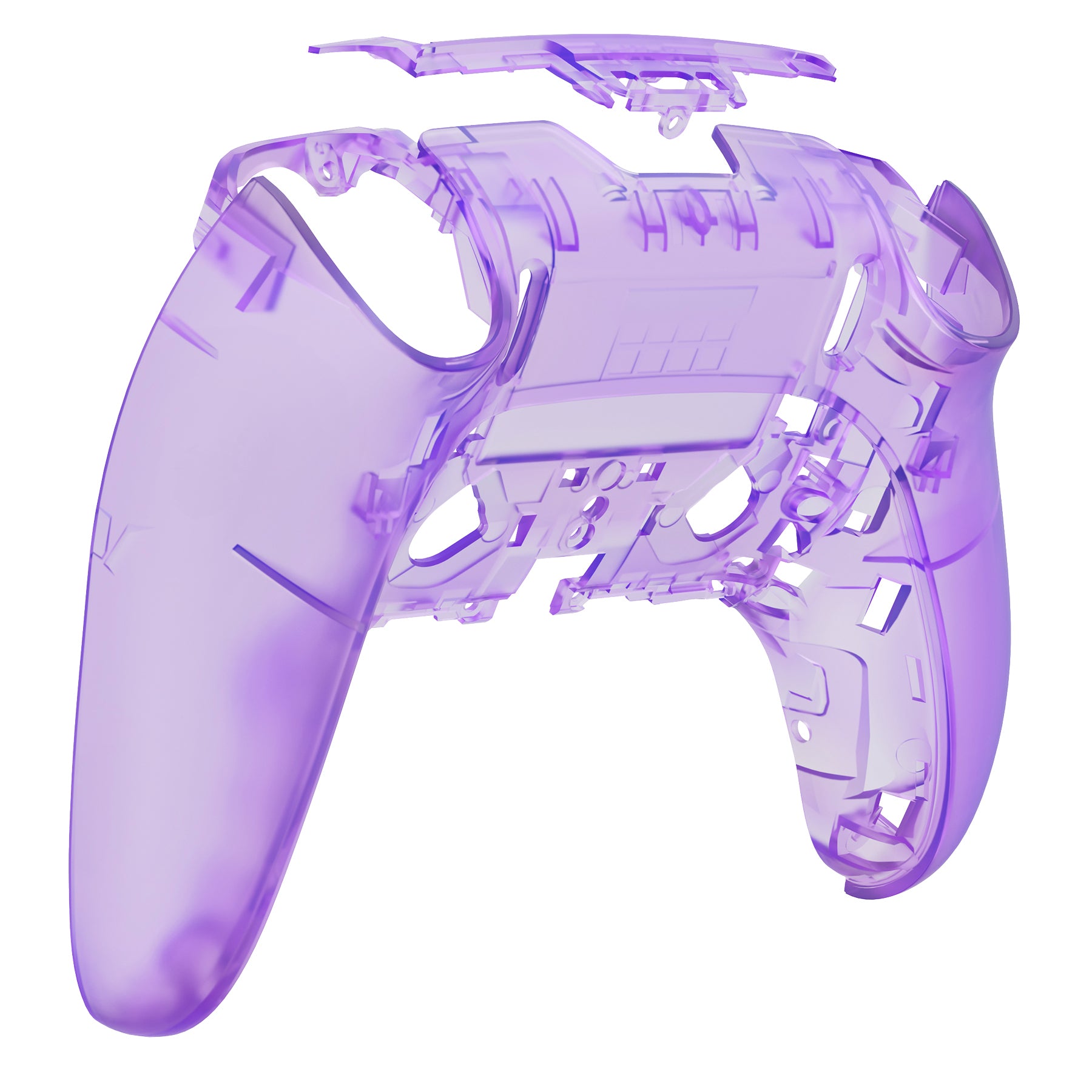 Replacement Back Housing Bottom Shell Compatible with PS5 Edge Controller - Clear Atomic Purple eXtremeRate