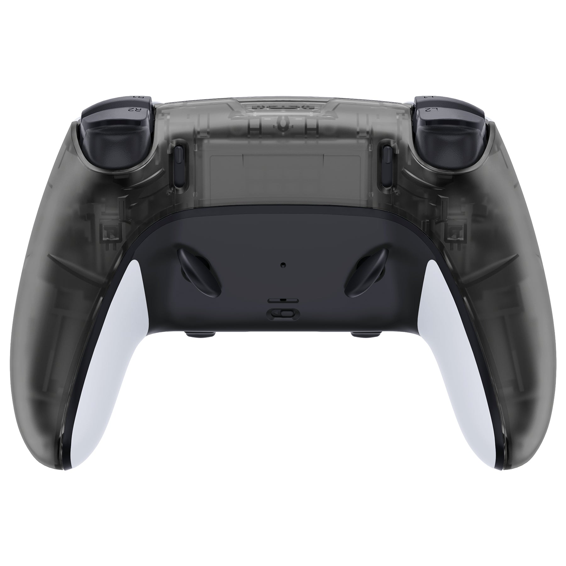 eXtremeRate Replacement Back Housing Bottom Shell Compatible with PS5 Edge  Controller - Clear Black