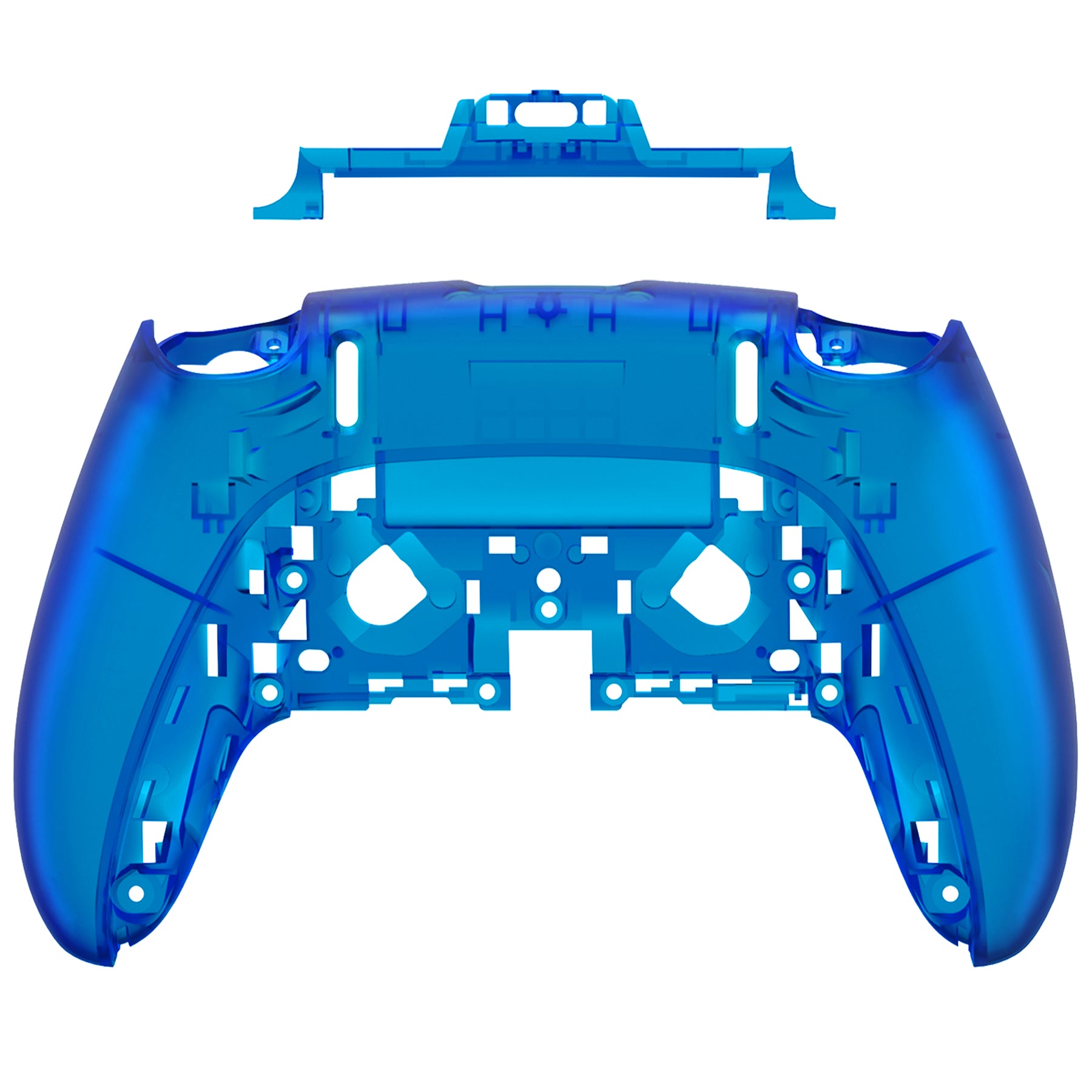 Replacement Back Housing Bottom Shell Compatible with PS5 Edge Controller - Clear Blue eXtremeRate