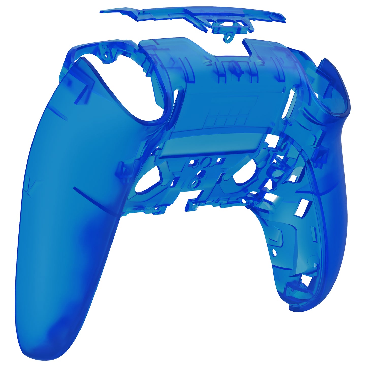 Replacement Back Housing Bottom Shell Compatible with PS5 Edge Controller - Clear Blue eXtremeRate