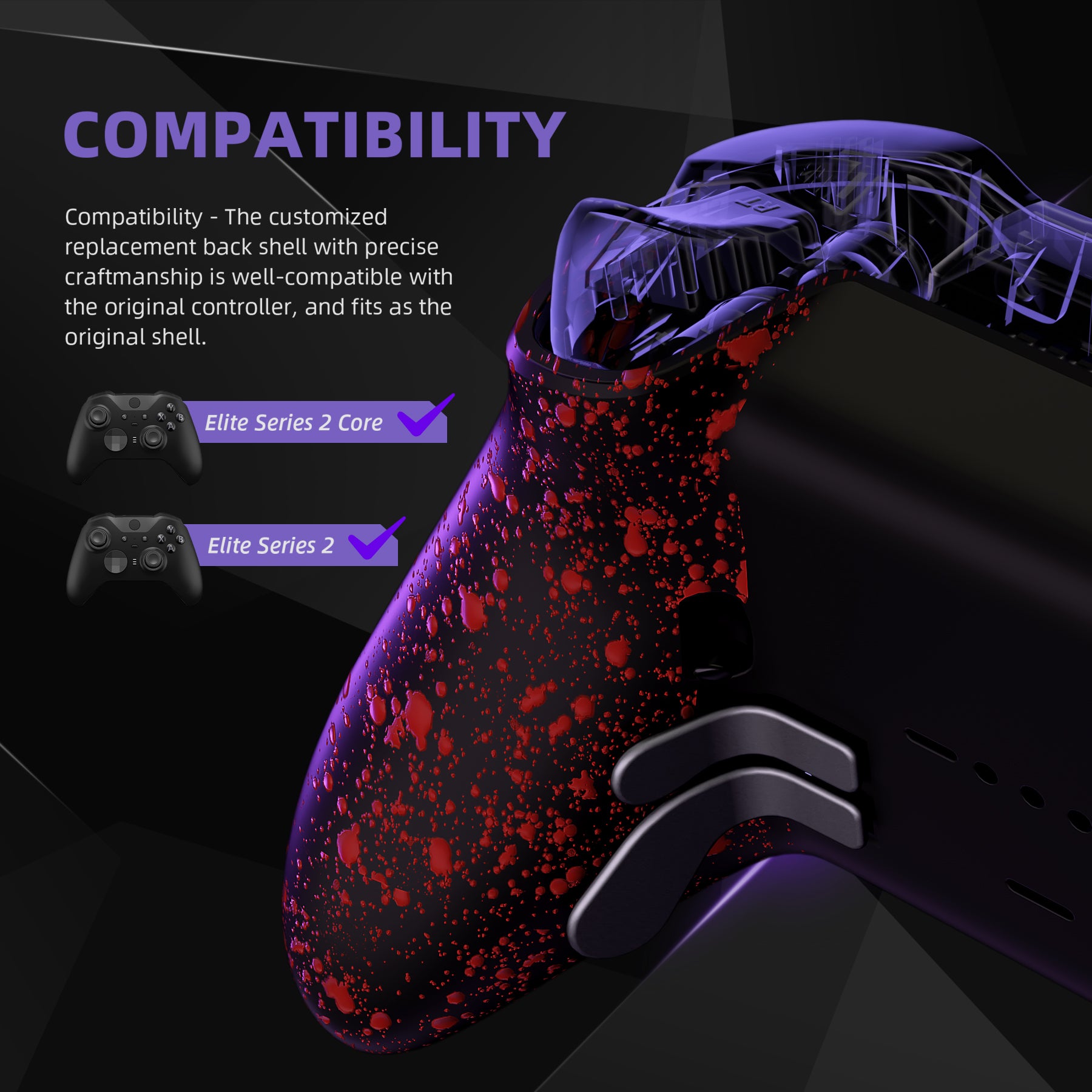 eXtremeRate Replacement Bottom Shell Case for Xbox Elite