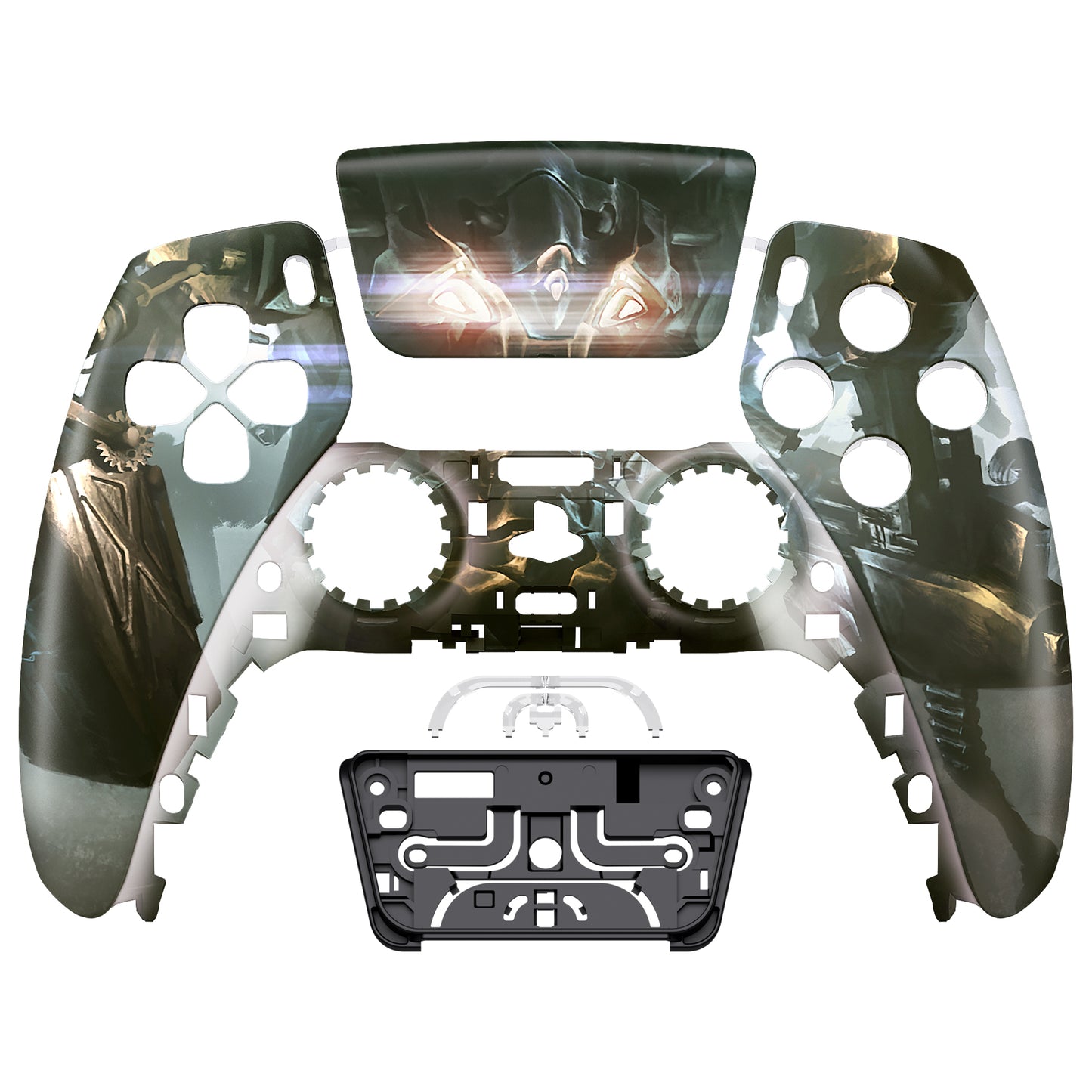 Replacement Front Housing Shell Compatible with ps5 Controller BDM-010 BDM-020 BDM-030 - Armored Mercenary eXtremeRate