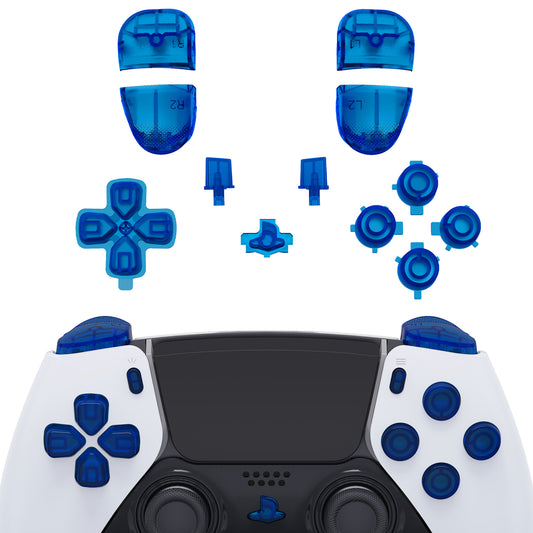 Replacement Full Set Buttons Compatible with PS5 Edge Controller - Clear Blue eXtremeRate