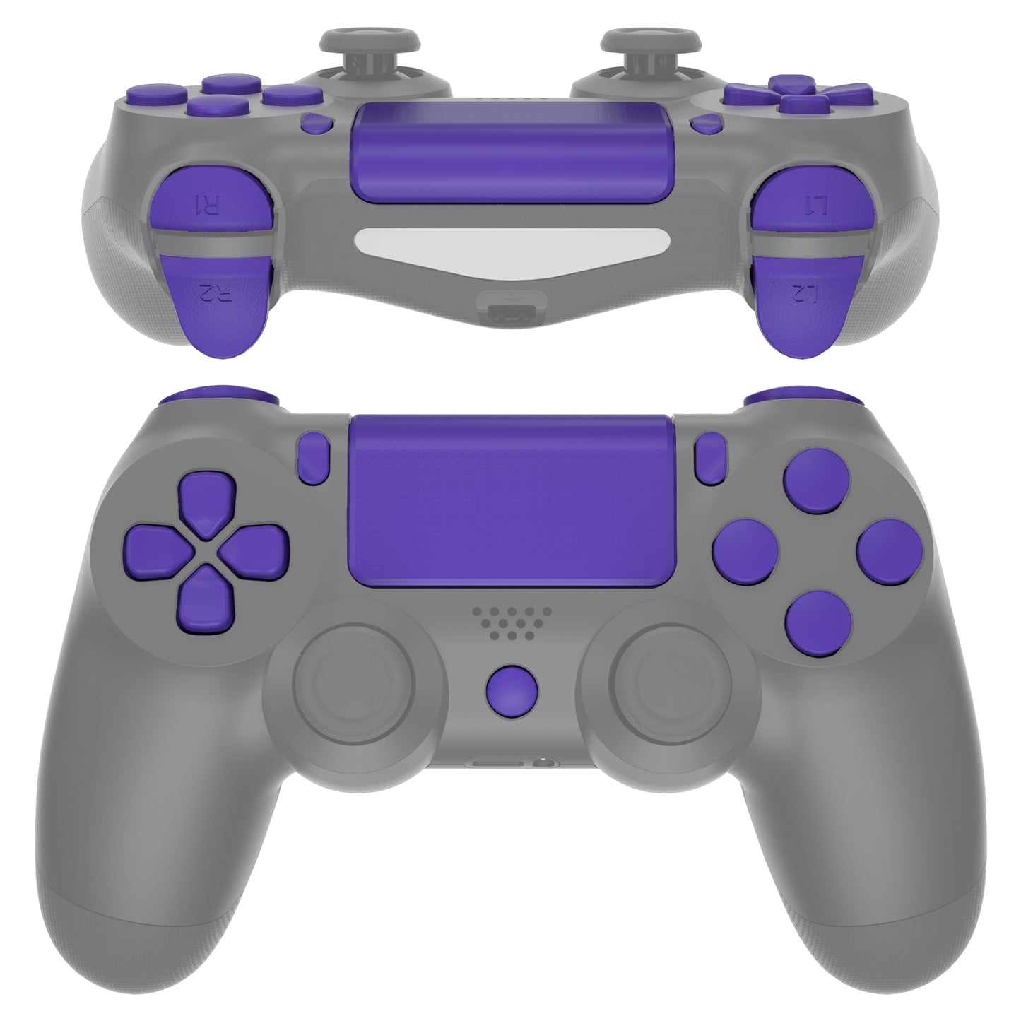 eXtremeRate Retail Replacement Full Set Buttons For PS4 Controller - Purple - SP4J0422