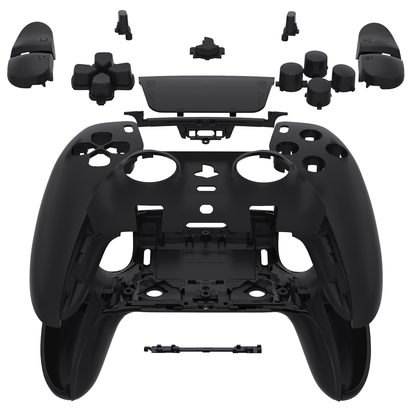 Replacement Full Set Shells with Buttons Compatible with PS5 Edge Controller - Black eXtremeRate