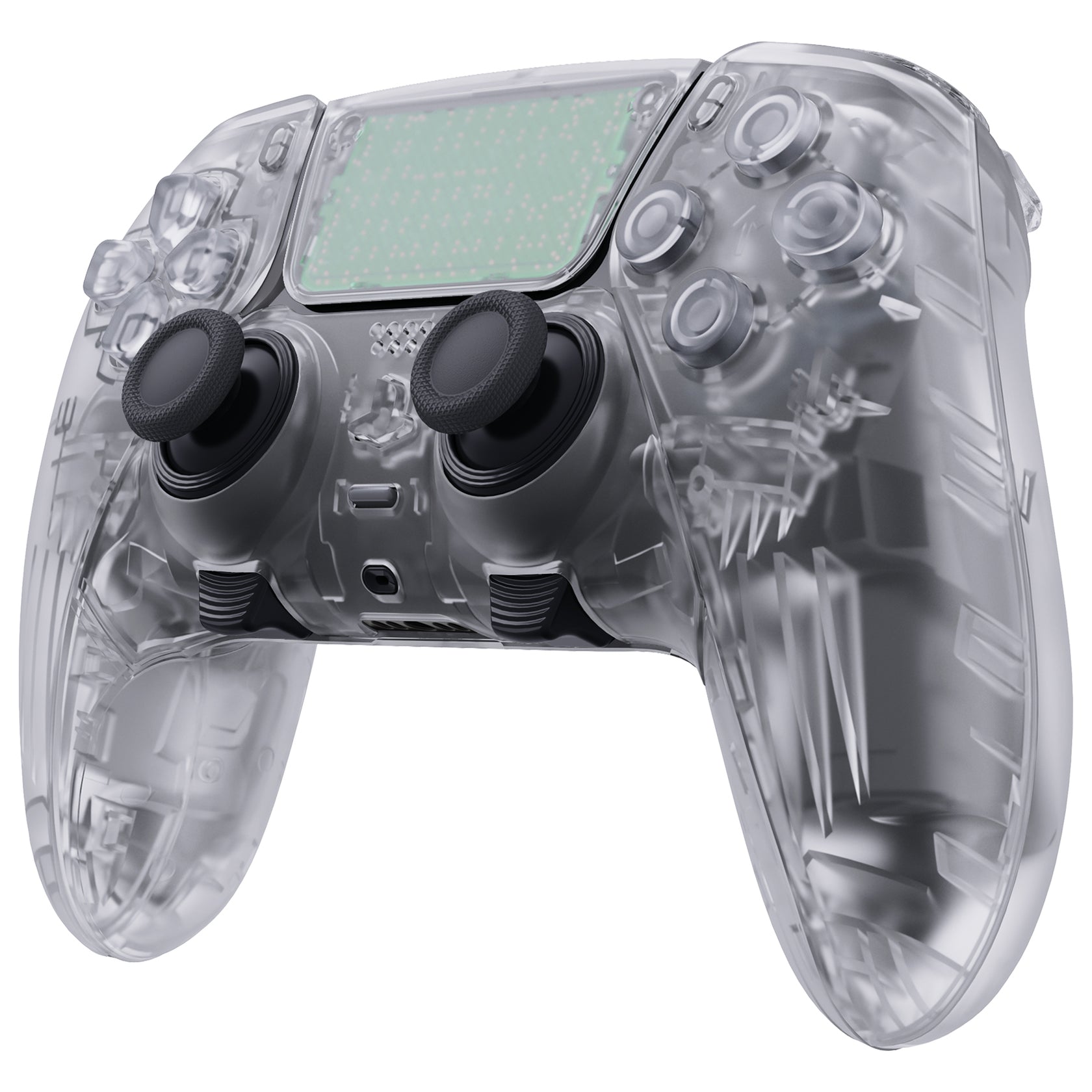 eXtremeRate Clear Full Set Housing Shell with Buttons Touchpad Cover ...