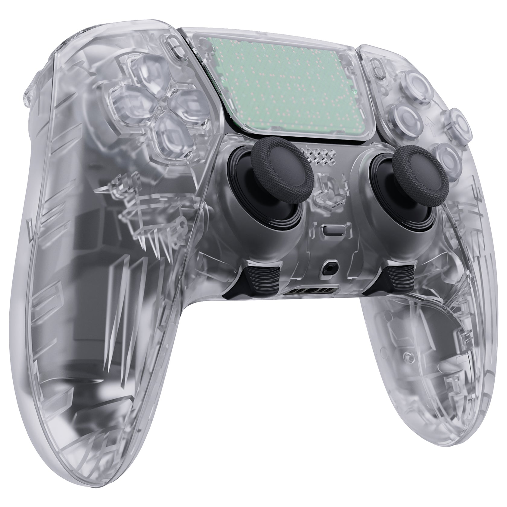 eXtremeRate Clear Full Set Housing Shell with Buttons Touchpad Cover ...